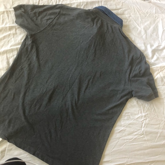 Brunello Cucinelli Denim Popover Vneck Polo S Gray - Picture 14 of 16